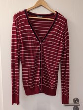 Tommy Hilfiger Damen Cardigan, Größe L, rot, gestreift