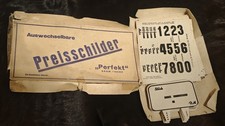 Schachtel Preisschilder der Marke „Perfekt“ mit der D.R.G.M Nr. 1464824.