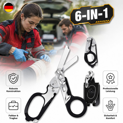 Trauma schere multitool 6in1 - trauma,