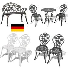 Tisch + 2 Stühle Gusseisen