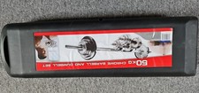 Gewichtete Chrom Hanteln & Langhantel Set 50 kg Fitness Heim Training Gewichte F
