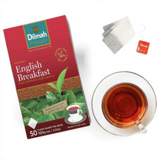 Pure Ceylon Dilmah English Breakfast Tea 50 Teebeutel ohne Etikett