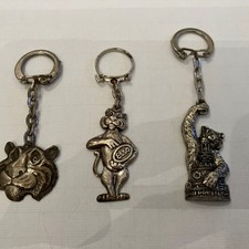 3 Alte ESSO Schlüsselanhänger 60/70er Jahre / ESSO Tiger / Werbebeigabe / Tanken