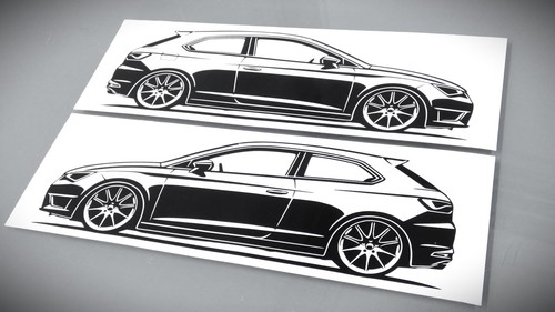 Seat leon cupra sticker - cupra,