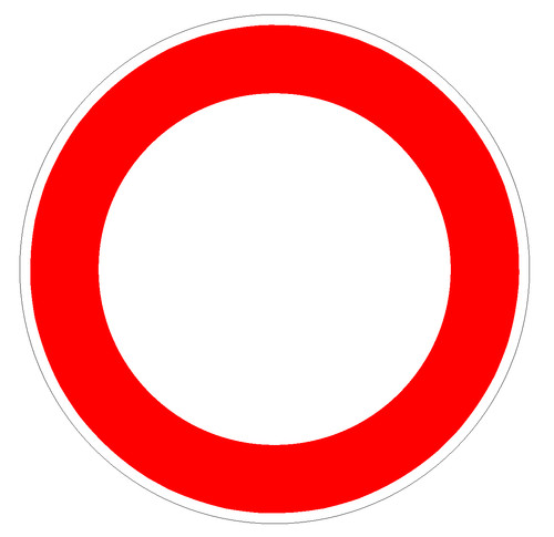Verkehrszeichen 250 durchfahrt - verkehrszeichen,