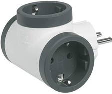 Schuko Verteiler Mehrfach Steckdose 3X Schuko T-Form weiß NEU Legrand