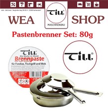 Pastenbrenner mit 1x Brennpaste 80g Spiritusbrenner Fondue Ethanol Brenner