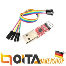 USB 2.0 zu TTL Konverter Adapter CP2102 UART Arduino 3,3V/5V + Kabel 5 Pin 20cm