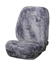 Lammfellbezug Auto Sitzbezug Sitzbezüge Lammfell Fellbezug Fell Merino silber