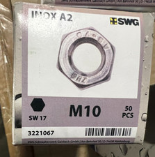 Edelstahl Sechskantmutter Mutter M10 50Stück rostfrei / XO1Blau7