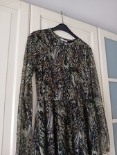 Damen Kleid Leo-Look  Leo-Mesh