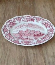 Keramik Teller/Platte 30 cm  rot englisches Geschirr ENOCH WEDGWOOD