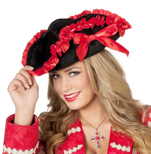 Piratenhut mit roter - , schleife