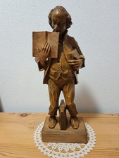 Beeindruckende Holzfigur...der Bücherwurm Höhe ca. 36 cm