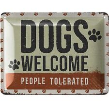 Retro Blechschild Hund DOGS