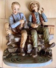 Porzellan Figur lustige Angler