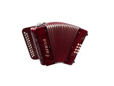 Harmonika Diatonisch Handharmonika Caruso C-04BC-RD 8 Bässe 2-reihig 4chörig rot