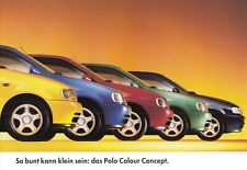 VW VOLKSWAGEN POLO COLOUR CONCEPT III 3 Prospekt Brochure Mappe 1997 85