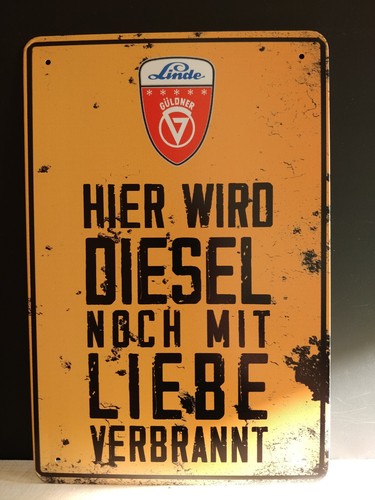 Güldner blechschild diesel - blechschild,