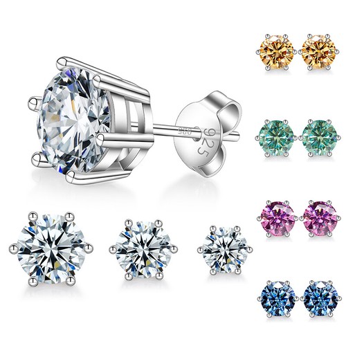 1kt moissanite ohrringe s925 - 1kt,