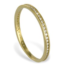 ECHT GOLD .Zirkonia Bandring