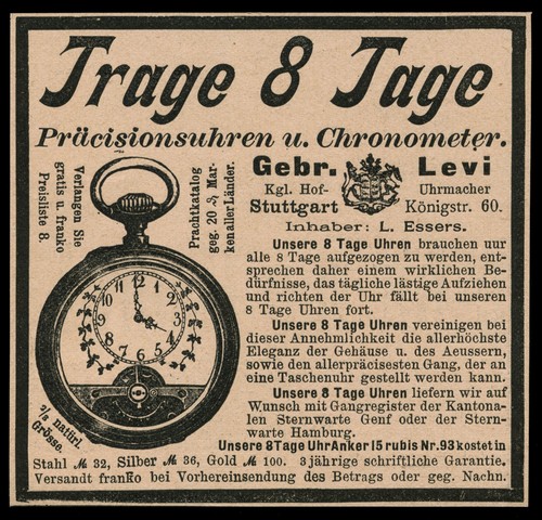 Alte werbung 1898 - alte,