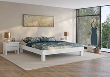  Waschweißes Doppelbett