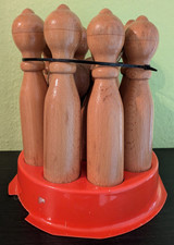 VINTAGE KEGELSPIEL 9 KEGEL + 2