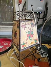 Lampe, Leuchte, Orientalisch, Leder, Metall