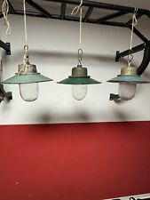 Alte emaille lampe Industrielampe / Bunkerlampe