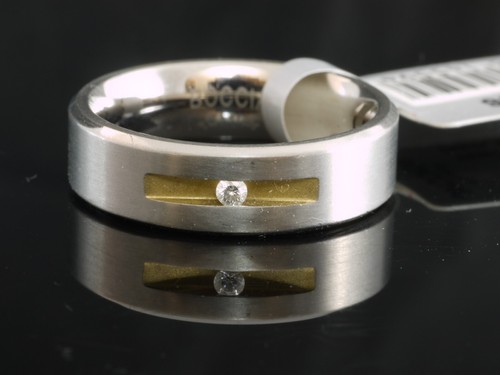 Boccia titan ring - titan, diamant