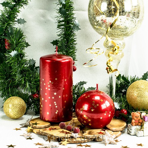 Stumpen kugel kerzen glanz - stumpen,