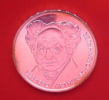 10 DM Gedenkmünze 1988 ( D ) 200. Geburtstag Arthur Schopenhauer in Münzkapsel