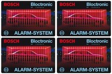 4x Bosch Bloctronic Auto Alarm Aufkleber – Alarmanlage Scheibenaufkleber 