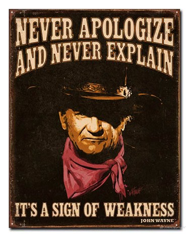 Schild john wayne western - schild,