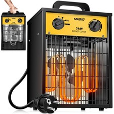 RETOURE Heizlüfter Bauheizer Elektroheizung Bautrockner Heizstrahler 3 KW