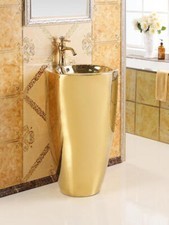 Waschbecken Rund Gold