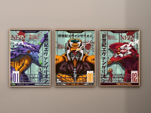 Neon genesis evangelion poster - neon,