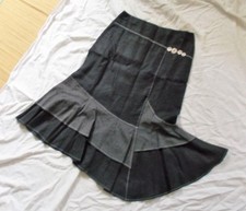 ARMAND THIERY prêt à porter ROCK Cacheur ASYMMETRISCH Volant LEINEN 36 M wie NEU