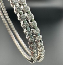 Armreif Weißgold 750 18kt 24,95 g mit 126 Brillanten ca. 6,3ct 2er Set Armreife