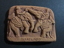 altes Amulett, aus Ingredienzien, aus Thailand, Elefanten Motiv