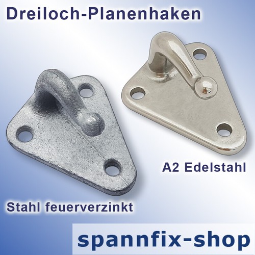 Dreiloch planenhaken 40 - dreiloch, 50