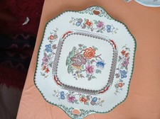 SPODE CHINESE ROSE Kuchenplatte-Sandwichplatte  28 x 24,5 cm ,sehr guter Zustand