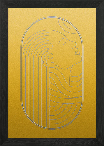 Mädchen art deco - 06, gerahmtes