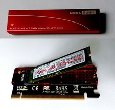NVMe M.2 M Key PCI Express x16 Adapter Karte | für SSD | Mac Pro | Mit Kühler