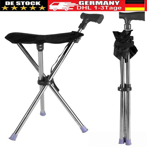 Faltbarer gehstock mit sitz - faltbarer,