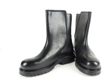 Zara Damen Schuhe Stiefel Ankle Boots Gr. 42 Echtleder schwarz ungetragen (W)