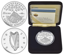 IRLAND 10 EURO 2008 SCEILIG MHICHIL Polierte Platte ORIGINALVERPACKT