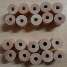 20 Holzspulen in  naturholz