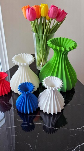 Elegante gedruckte vase aus - elegante, 3d-gedruckte